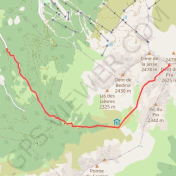 Dent du Pra GPS track, route, trail