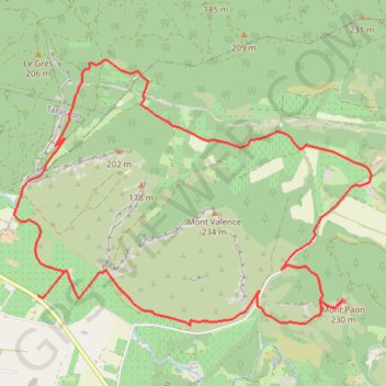 Fontvieille. Le Mont Paon-Les Lèques GPS track, route, trail