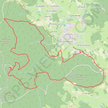 Sur le toit du Rhône : Le Mont Saint-Rigaud GPS track, route, trail