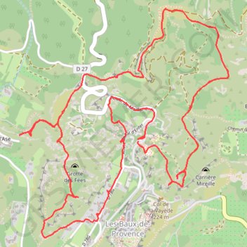 Baux de Provence val d'enfer GPS track, route, trail