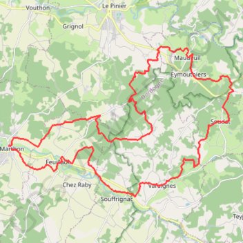Marthon GPS track, route, trail