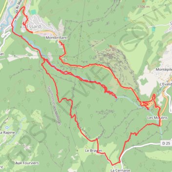 Cascades du Flumen GPS track, route, trail