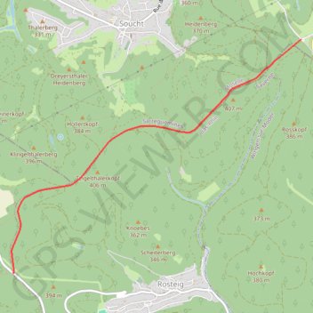 Sur la route forestière du Herrenwald GPS track, route, trail