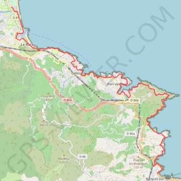 [Itinéraire] Argelès - Cerbère (Sentier Littoral) GPS track, route, trail