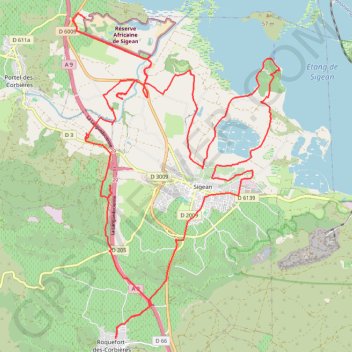 Roquefort-des-Corbières GPS track, route, trail