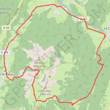 Tour du Colombier GPS track, route, trail