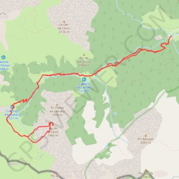 Pic de La Leurt GPS track, route, trail
