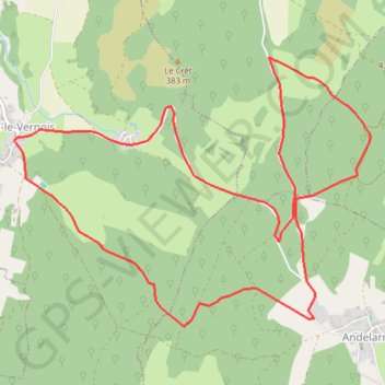 Le vernois-Andelarre GPS track, route, trail