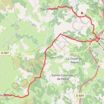 Fau de Peyre - Prinsuejols GPS track, route, trail