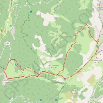 Hauts Plateaux du Vercors par la cabane des Aiguillettes et le Pas des Chattons GPS track, route, trail