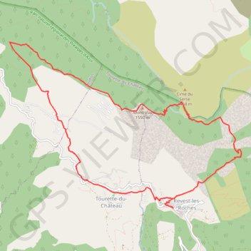 REVEST LES ROCHES MONT VIAL PAR TOURETTE DU CHATEAU GPS track, route, trail