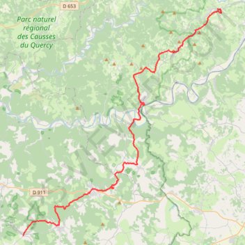 Chemin de Compostelle Beduer - Bach GPS track, route, trail