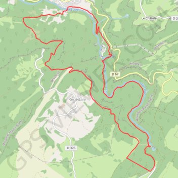 Les sources de la Loue GPS track, route, trail