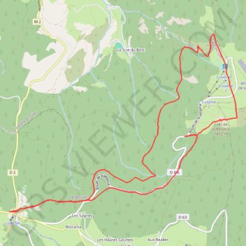 Perdrix-Jasserie-Chaubouret-raquettes GPS track, route, trail