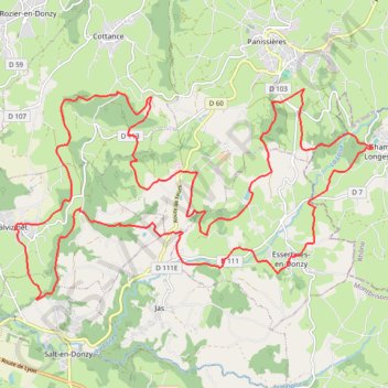 Marche de l'Amitié Essertines-en-Donzy GPS track, route, trail