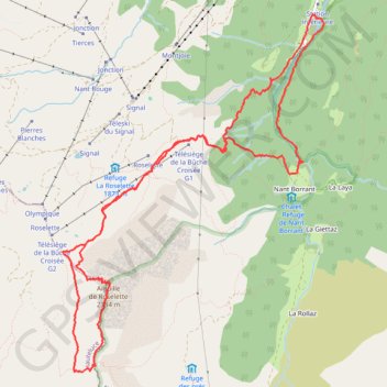 Aiguille de Roselette GPS track, route, trail