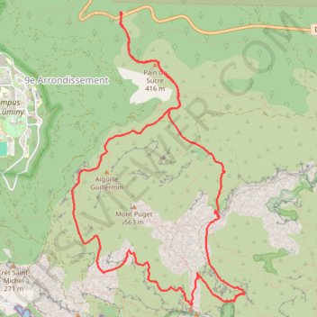 Col de la Gineste Grande Candelle GPS track, route, trail