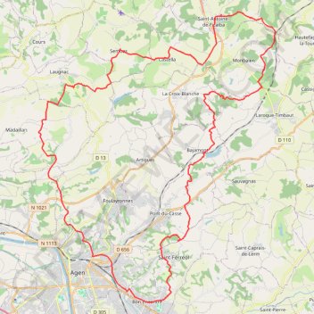 Saint-Antoine - Agen - Saint-Antoine GPS track, route, trail