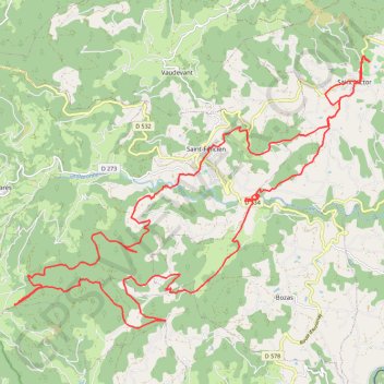 Saint Felicien col de Fontfreyde GPS track, route, trail