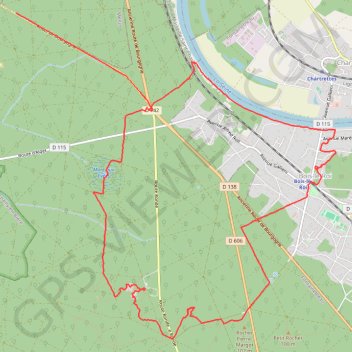 Boucle en forêt de Fontainebleau GPS track, route, trail