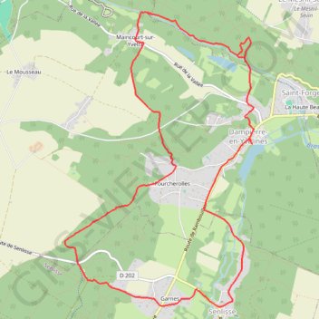 Dampierre GPS track, route, trail