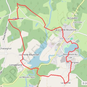 Autour du Plan d'Eau de Forge Neuve - Meuzac GPS track, route, trail