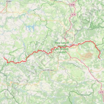 Circuit des 10 plus beaux villages de l'Aveyron - Nant - Réquista GPS track, route, trail