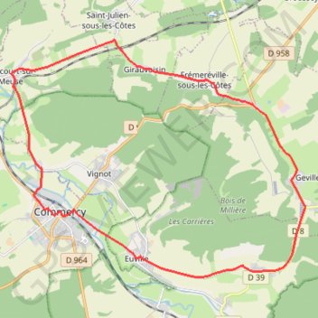 Au pays de Stanislas - Commercy GPS track, route, trail
