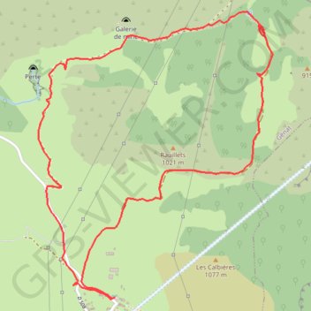 Le plateau de Génat en boucle GPS track, route, trail