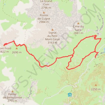 Mont Froid - Lanslebourg-Mont-Cenis GPS track, route, trail