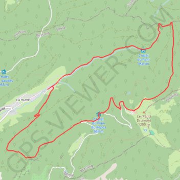 Le Drumont par la Hutte - Bussang GPS track, route, trail