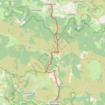 Mont Lozere Stevenson GPS track, route, trail