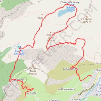 Tour du lac de Lessy GPS track, route, trail