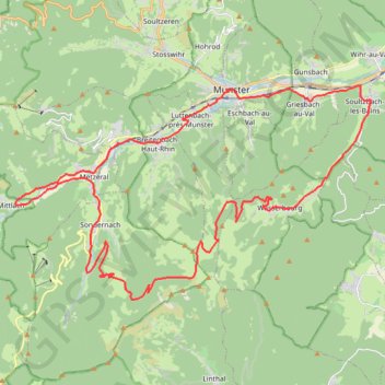 Wasserbourg - Col du Petit Ballon - Sondernach - Munster - Wasserbourg GPS track, route, trail