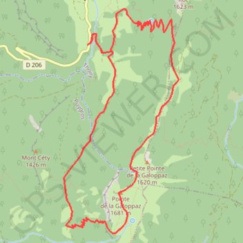 BAUGES - Pointe de Galoppaz GPS track, route, trail