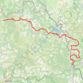 Tour du Gévaudan. De Sainte Eulalie à La Bastide-Puylaurent (Lozère) GPS track, route, trail