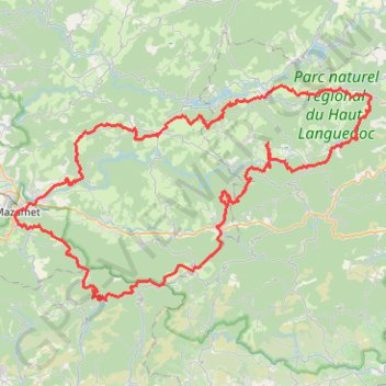 Tour du Haut Languedoc GPS track, route, trail