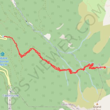 Cascades de l'Oursière GPS track, route, trail