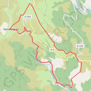 Thines Montselgues GPS track, route, trail