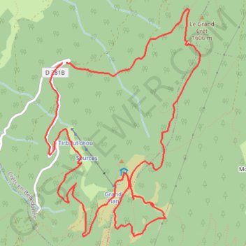 Crêt du Poulet en boucle (Belledonne) GPS track, route, trail