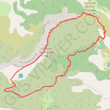 Le Pioulet GPS track, route, trail