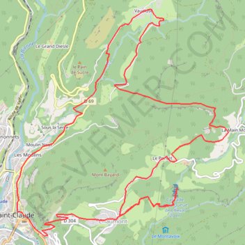 Autour de Saint-Claude GPS track, route, trail