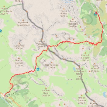 Val Maira - Chambeyron J1 - Larche Chiappera GPS track, route, trail