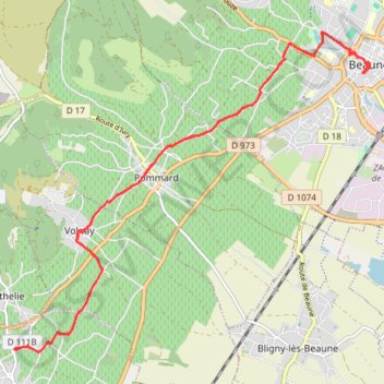 Beaune - Meursault GPS track, route, trail