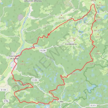 Circuit VTT n°50 du Beuletin et des étangs - Faucogney-et-la-Mer - Vosges du sud GPS track, route, trail