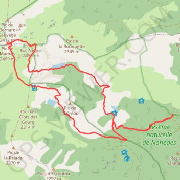 Nohèdes (Monteillà) - Pic de Madrès GPS track, route, trail