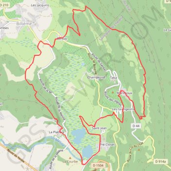 Tour des lacs de Saint-Jean-de-Chevelu GPS track, route, trail