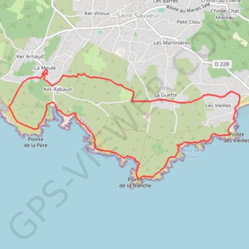 La Sente de la Meule - L'île d'Yeu GPS track, route, trail