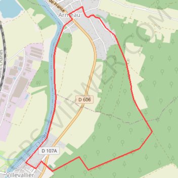 Armeau Villevallier Armeau GPS track, route, trail