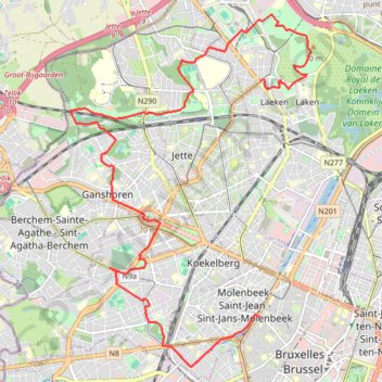 Bruxelles au vert vf GPS track, route, trail